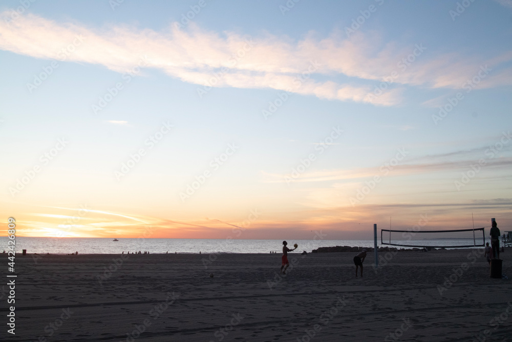 sunset on the beach sunset on the beach