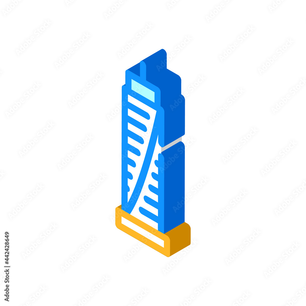 skyscraper house isometric icon vector. skyscraper house sign. isolated symbol illustration skyscraper house isometric icon vector. skyscraper house sign. isolated symbol illustration