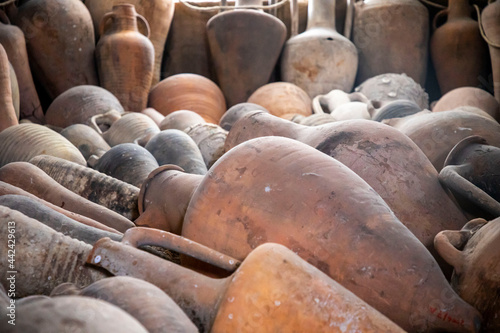 Antique amphorae from old shipwrecks photo