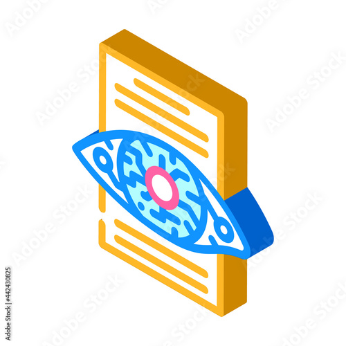digital eye kyc isometric icon vector. digital eye kyc sign. isolated symbol illustration