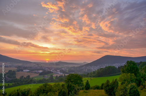 sunset in the mountains