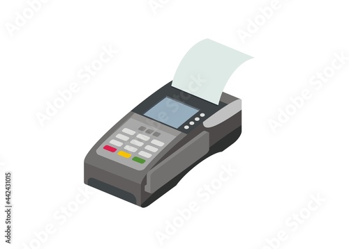 EDC machine simple isometric illustration

