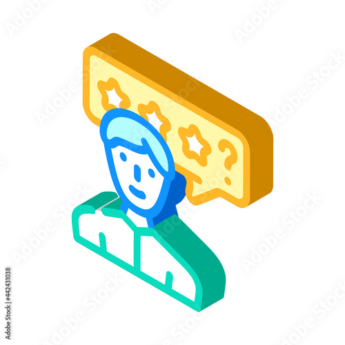 cold review from client kyc isometric icon vector. cold review from client kyc sign. isolated symbol illustration