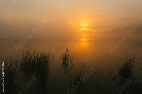 sunrise over lake