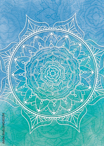 Blue-Green Mandala wallpaper