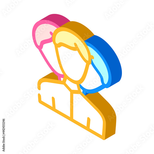 client portrait creation kyc isometric icon vector. client portrait creation kyc sign. isolated symbol illustration
