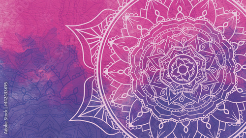 Purple -Magenta Mandala Background