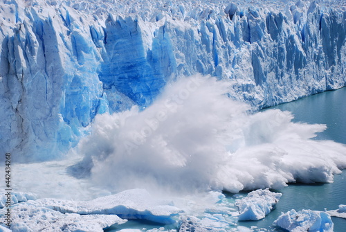 Blue iceberg in patagonia