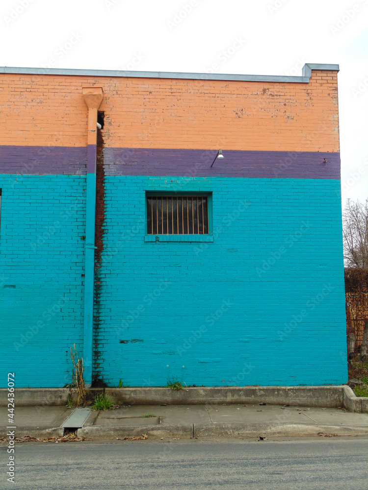 distressed building teal coral purple distressed building teal coral purple