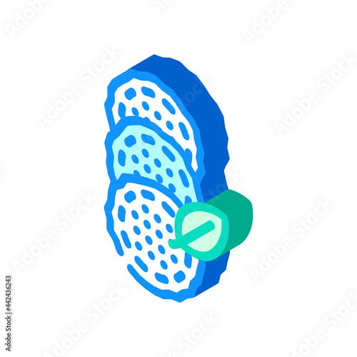 reusable makeup remover pads isometric icon vector. reusable makeup remover pads sign. isolated symbol illustration
