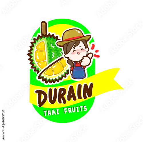 Logo. Durian Thai Fruit 