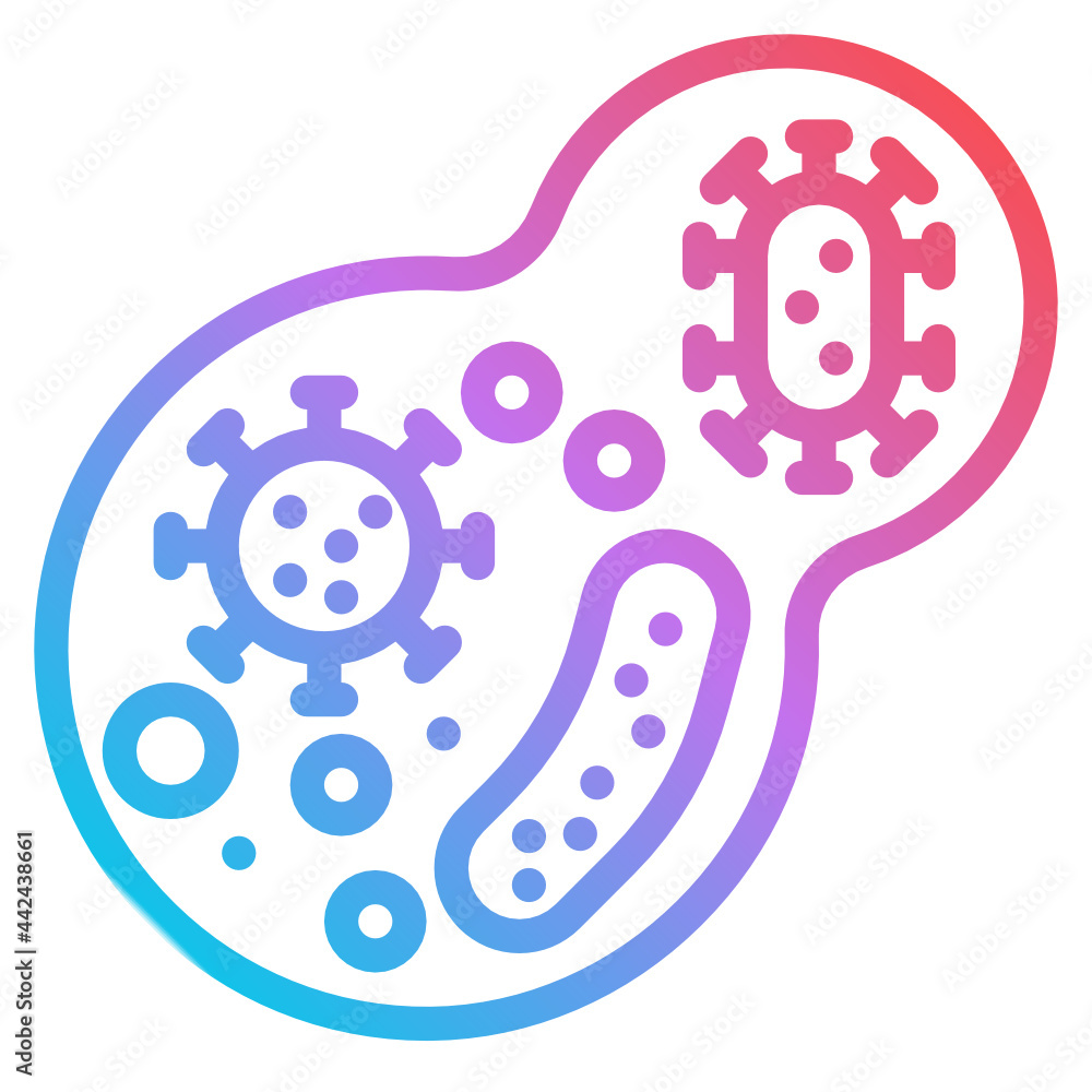 Fototapeta premium bacteria gradient icon