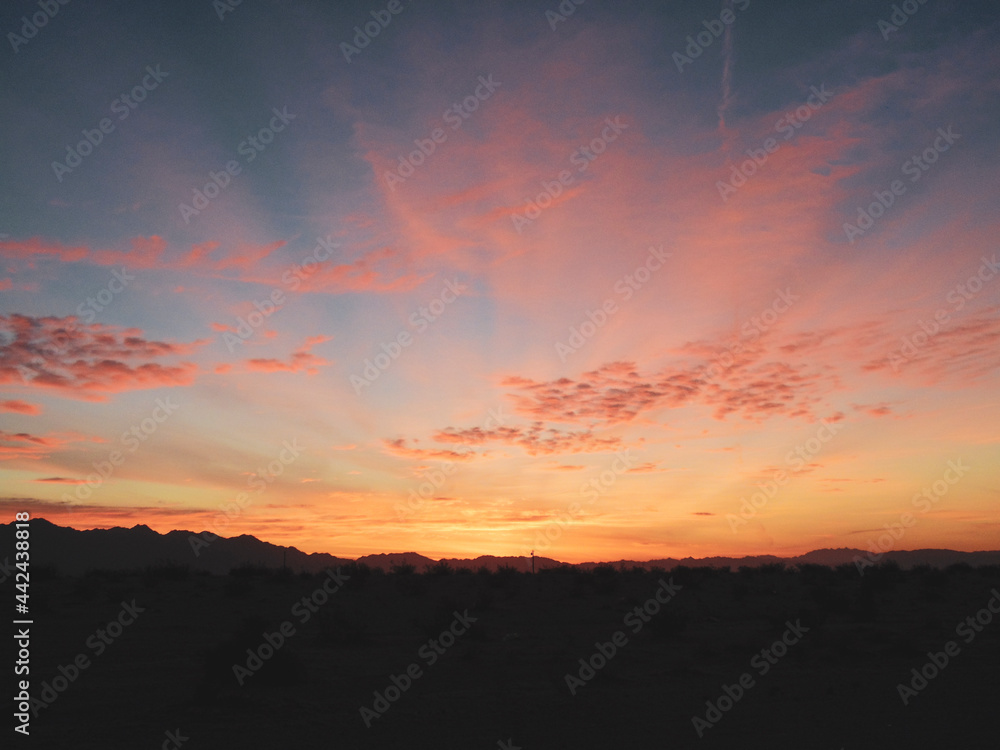 california sunrise sky