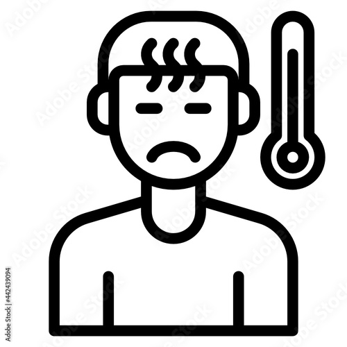 fever line icon