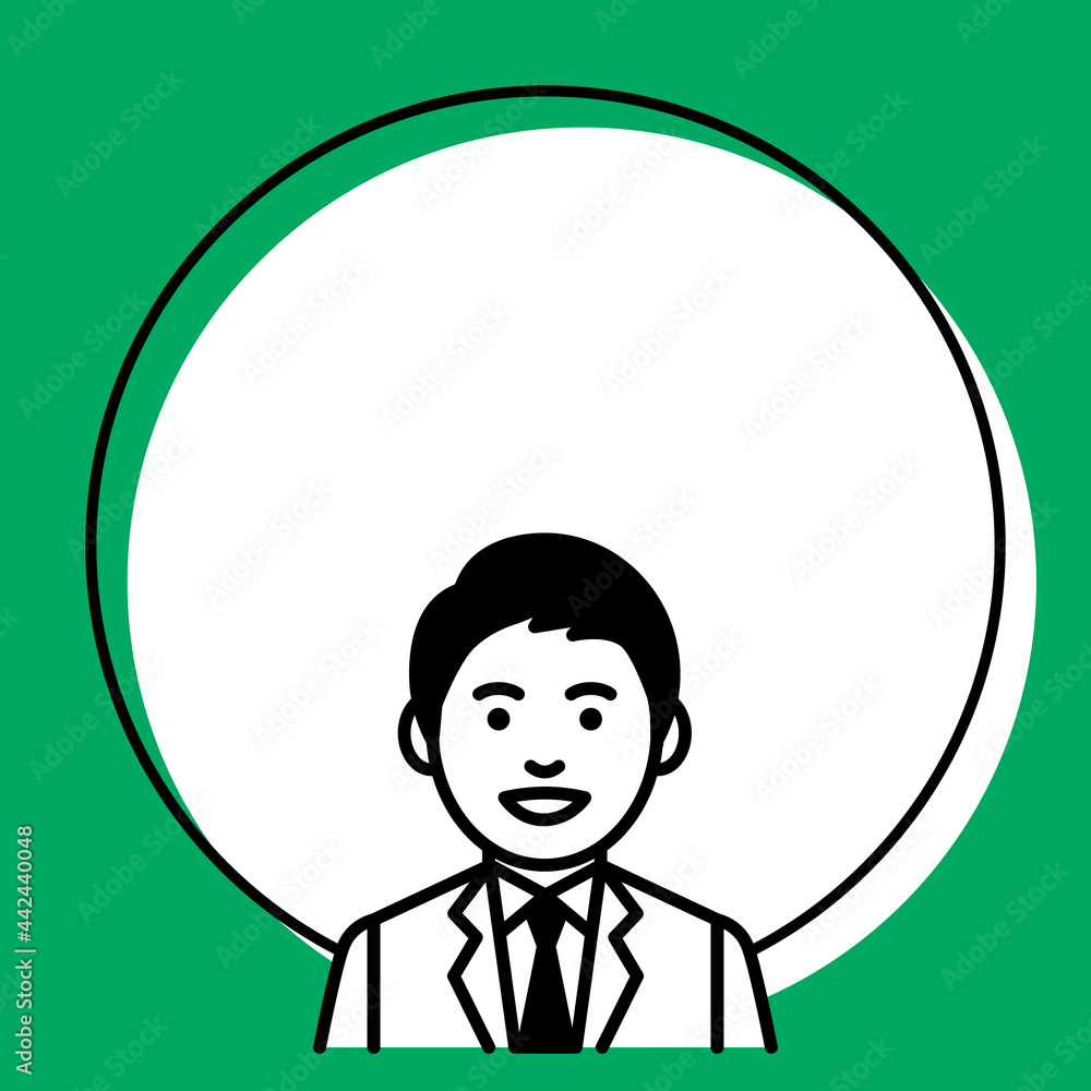 Round frame with businessman. Vector illustration. Round frame with businessman. Vector illustration.