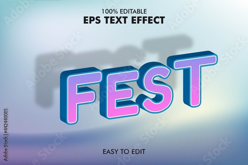 Easy Editable 3D Text Effect Addon EPS File  photo