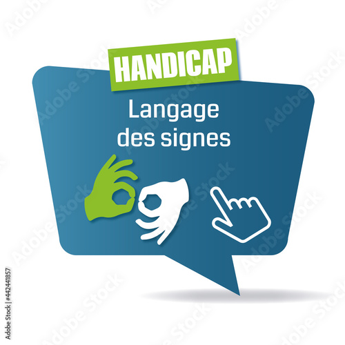 Logo langage des signes.