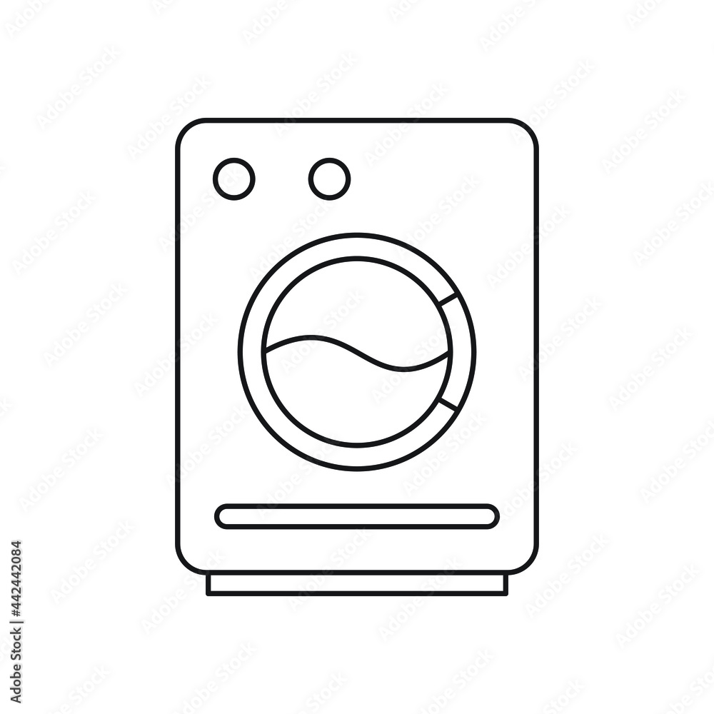 Washing machine icon design isolated on white background Washing machine icon design isolated on white background