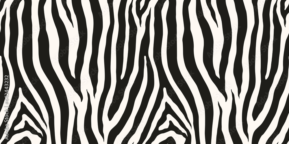 Zebra monochrome seamless pattern. Vector animal skin print. Fashion stylish organic texture. Zebra monochrome seamless pattern. Vector animal skin print. Fashion stylish organic texture.