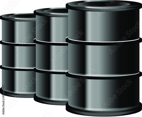 
Black barrel illustration vector image editable