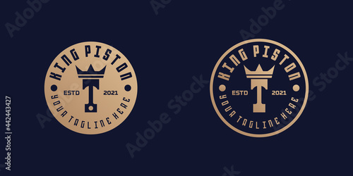 piston and crown logos for repair shops and mechanics