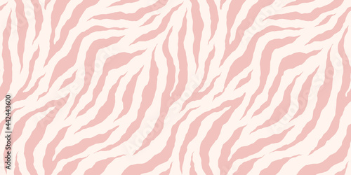 Zebra monochrome seamless pattern. Vector animal skin print. Fashion stylish organic texture. photo