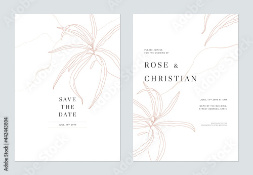 Minimalist foliage wedding ...