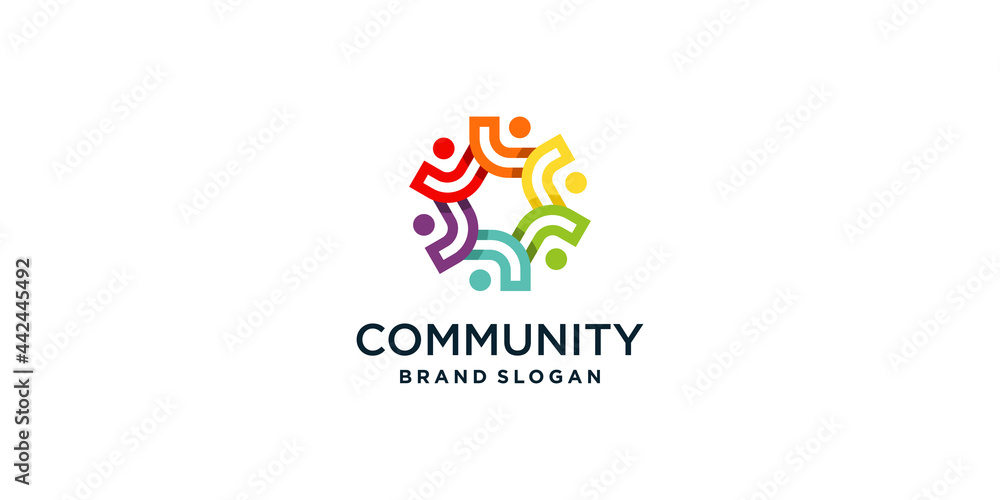 Community and team work logo abstract Premium Vector part 1 Community and team work logo abstract Premium Vector part 1
