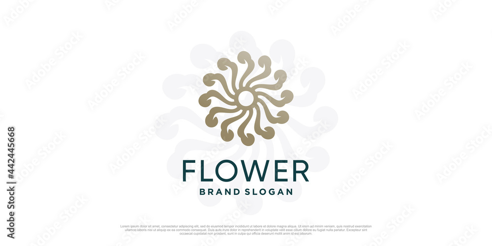 Flower logo template with creative unique concept Premium Vector part 1 Flower logo template with creative unique concept Premium Vector part 1