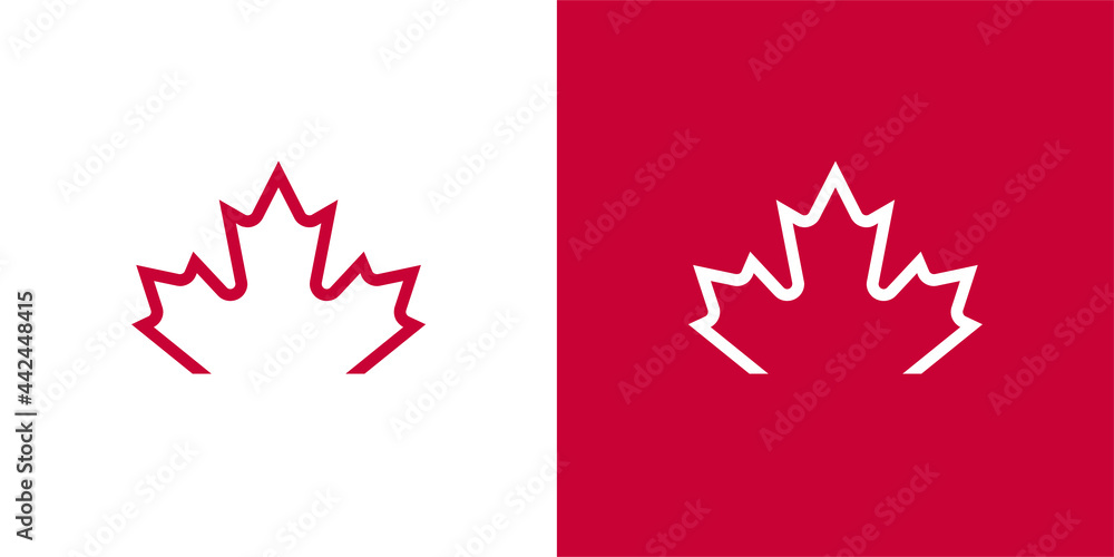 Fototapeta premium Maple Leaf Logo. Canada leaves Vector Icon. Symbol Illustration.