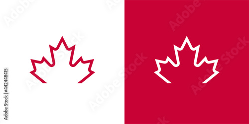 Vászonkép Maple Leaf Logo. Canada leaves Vector Icon. Symbol Illustration.