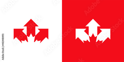 Maple Leaf Logo. Canada leaves Vector Icon. Symbol Illustration.