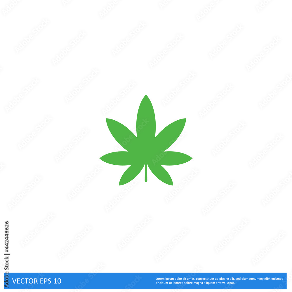 marijuana leaf icon vector