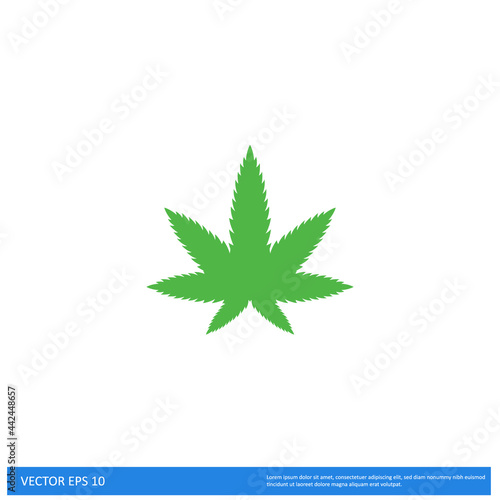 marijuana leaf icon vector
