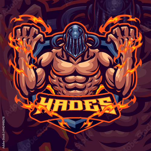 Hades God Mascot Logo Template
