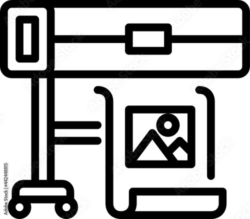 plotter printer outline icon