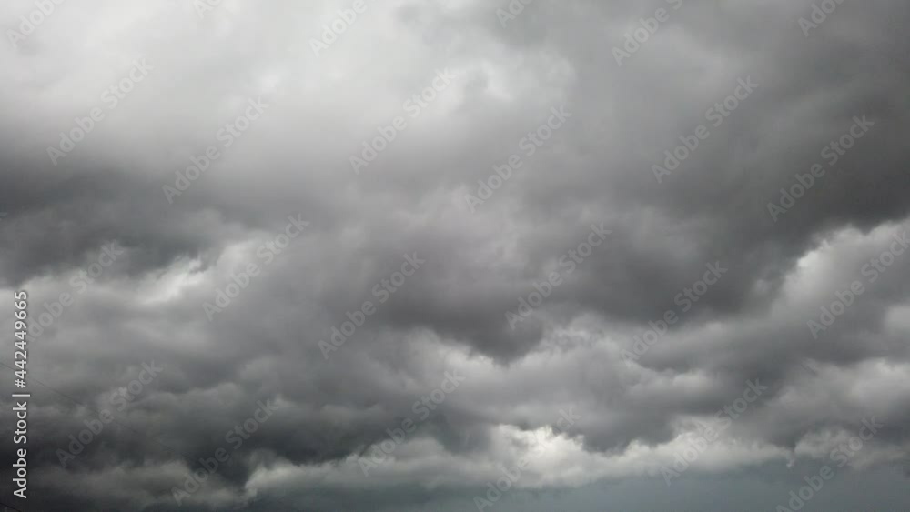 Dramatic view of a Timelapse of a storm with aggressive cloud movement Dramatic view of a Timelapse of a storm with aggressive cloud movement