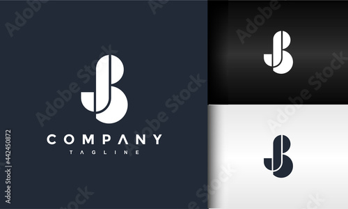 monogram letter JB logo
