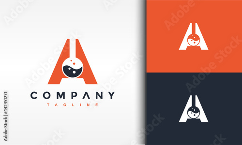 letter A lab logo