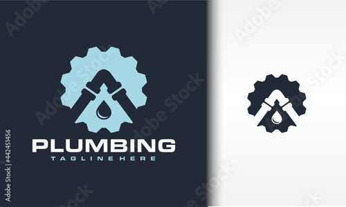 letter A pipe gear logo