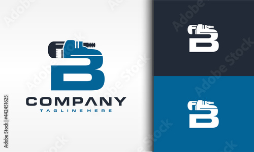 letter B wrench adjustable logo