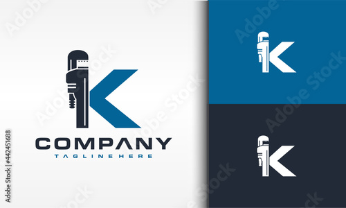 letter K wrench adjustable logo