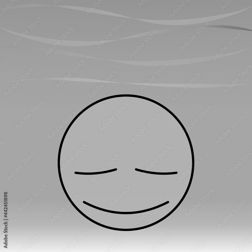 Obraz premium Relax face in grayscale with wind 07