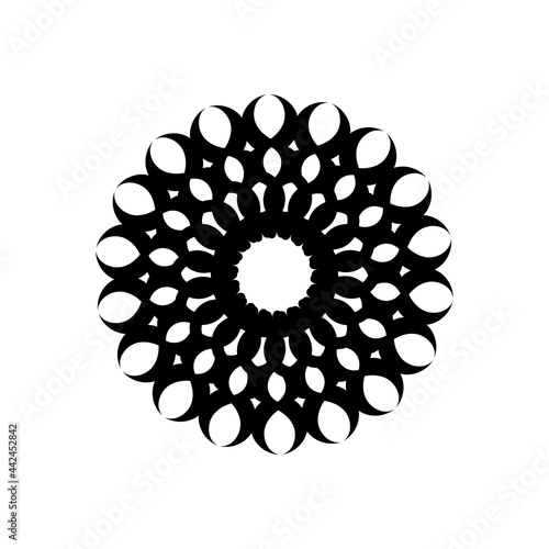 Mandala. Circular ornament. Isolated on a white background.