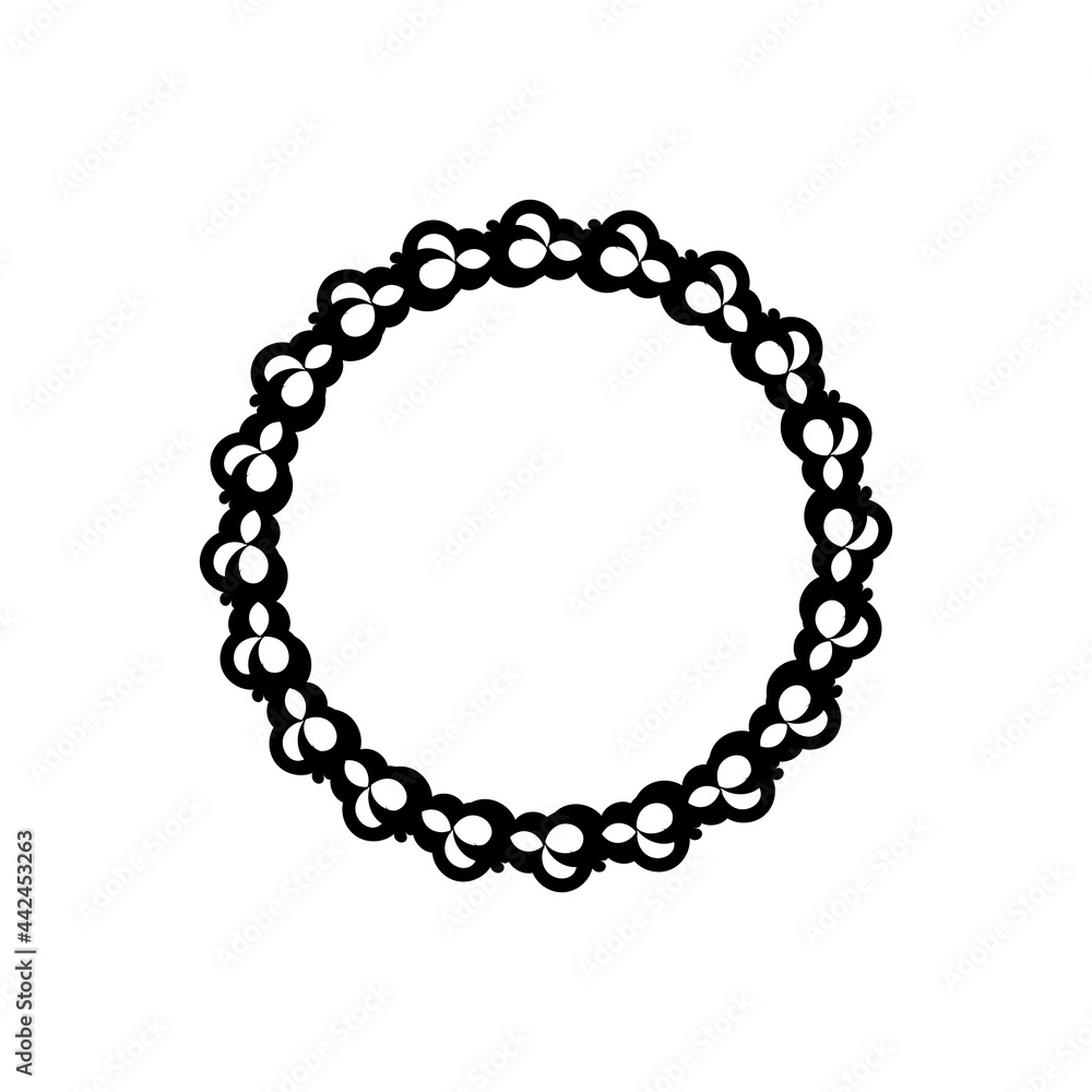 Mandala black and white logo. Isolated element for design and coloring on a white background. Mandala black and white logo. Isolated element for design and coloring on a white background.