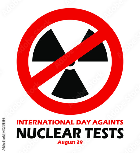 Day Against Nuclear Tests Vector Illustration, August 29