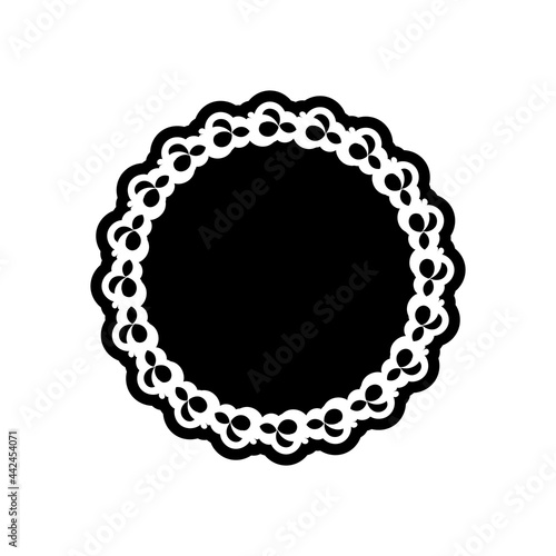 Indian mandala. black and white logo. Decorative round ornaments. Unusual flower shape. Oriental vector, Patterns of anti-stress therapy. Weaving design elements. Yoga logos vector.