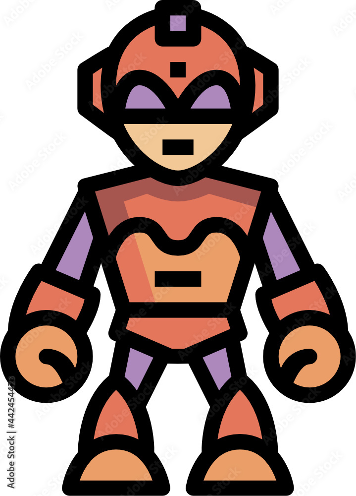 robot color outline icon robot color outline icon
