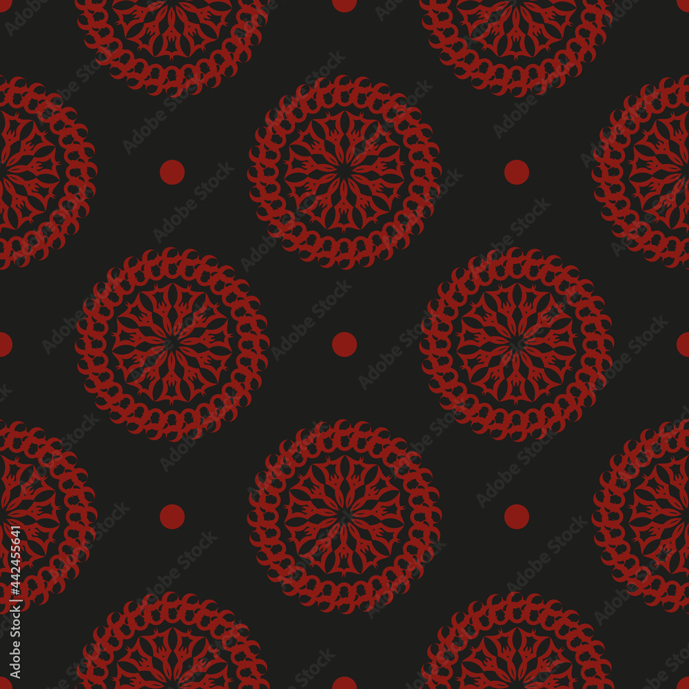 Chinese black and red abstract seamless vector background. Wallpaper in a vintage style template. Indian floral element. Graphic ornament for wallpaper, packaging, wrapping. Chinese black and red abstract seamless vector background. Wallpaper in a vintage style template. Indian floral element. Graphic ornament for wallpaper, packaging, wrapping.