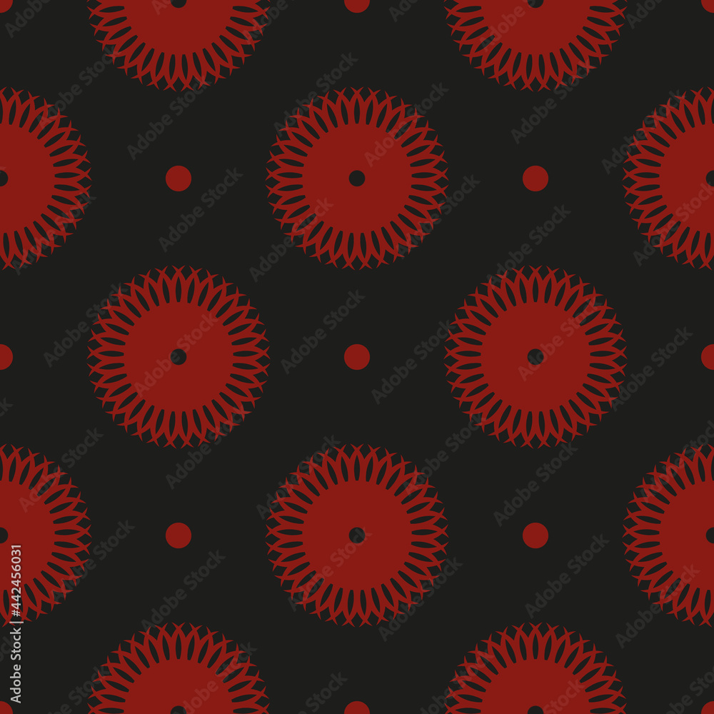Chinese black and red abstract seamless vector background. Indian floral element. Graphic ornament for wallpaper, fabric, wrapping, packaging. Chinese black and red abstract seamless vector background. Indian floral element. Graphic ornament for wallpaper, fabric, wrapping, packaging.